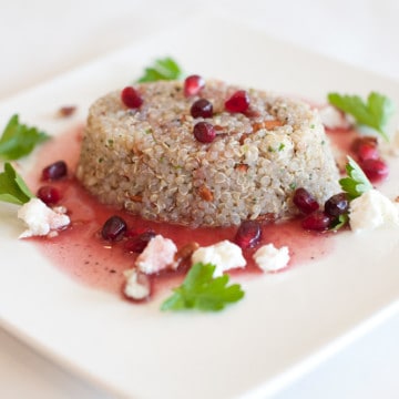 Quinoa with Fresh Herbs, Pecans & Pomegranate Dressing