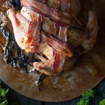 bacon roast chicken recipe
