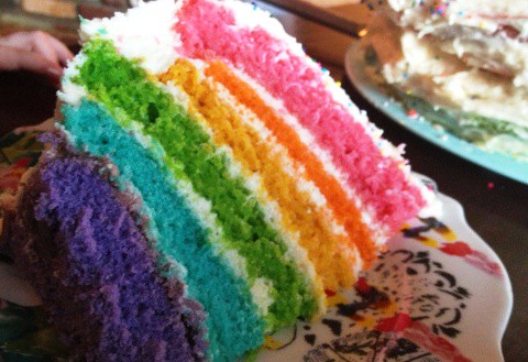 Gluten-Free Rainbow Cake in the House | April, Anti-Gluten Activist
