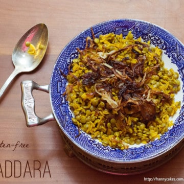 Gluten Free Mujaddara in bowl