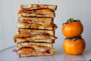 PERSIMMON GRILLED CHEESE W/ GOAT CHEDDAR & PROSCIUTTO