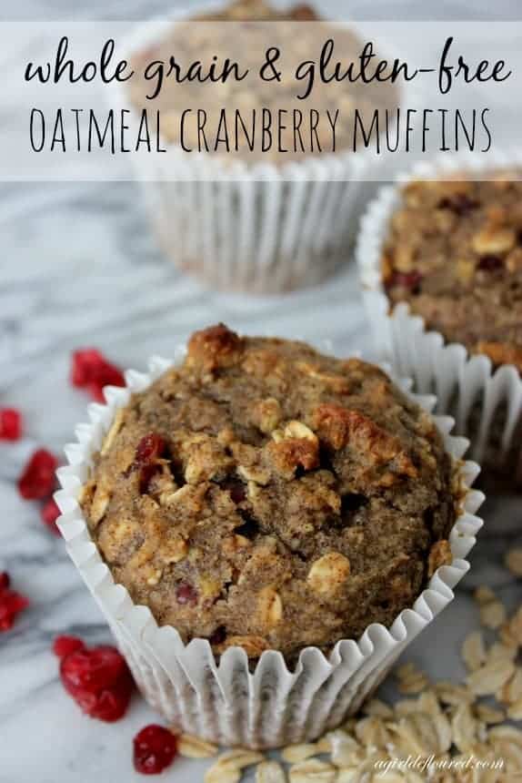 Gluten-Free Whole Grain Oatmeal Cranberry Muffins | Alison, Fabulously Flour Free