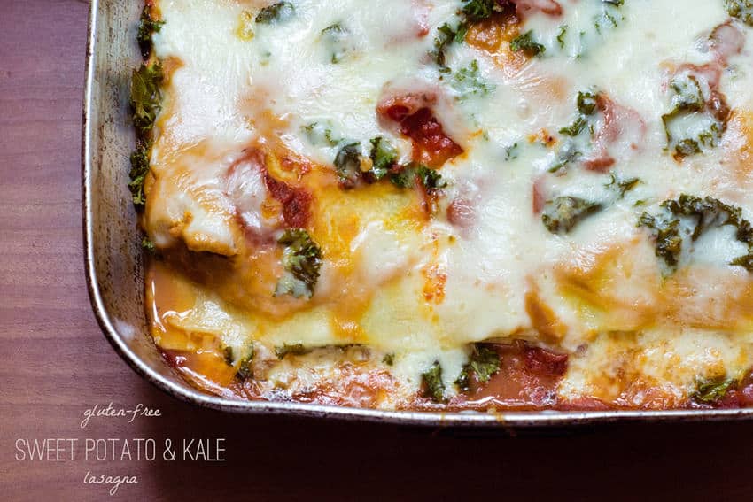 Kale + Sweet Potato Veggie Lasagna