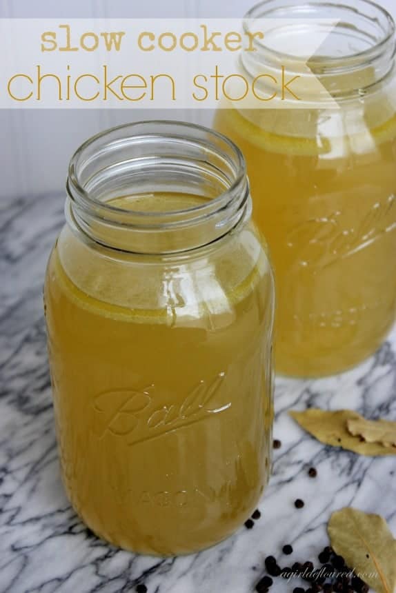 Slow Cooker Chicken Stock | Alison, Fabulously Flour Free