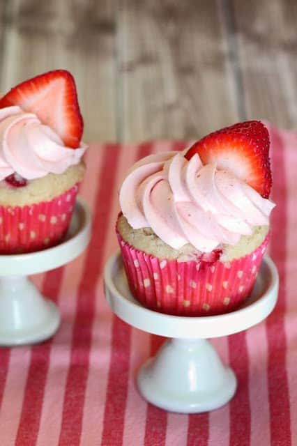 Gluten Free Vegan Strawberry Vanilla Cupcakes | Sarah, Baking Gluten Free