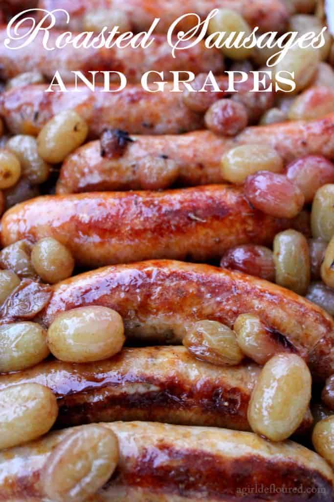 Roasted Sausages and Grapes