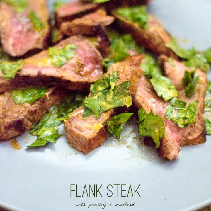 Flank Steak With Parsley Mustard Sauce Mary Fran Wiley