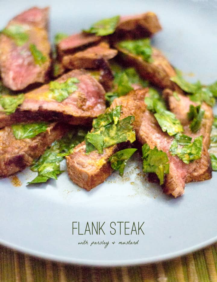 Flank Steak With Parsley Mustard Sauce | Mary Fran Wiley