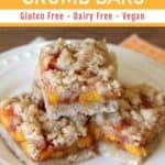 gluten free vegan peach crumbs bars recipe
