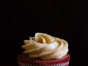 Gluten-Free Almond Cupcakes with Honey Merengue Buttercream and Apricot Filling
