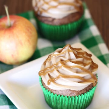 caramel apple cupcakes