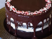 Vegan Gluten-Free Chocolate Peppermint Cake | Peppermint Bark Cake