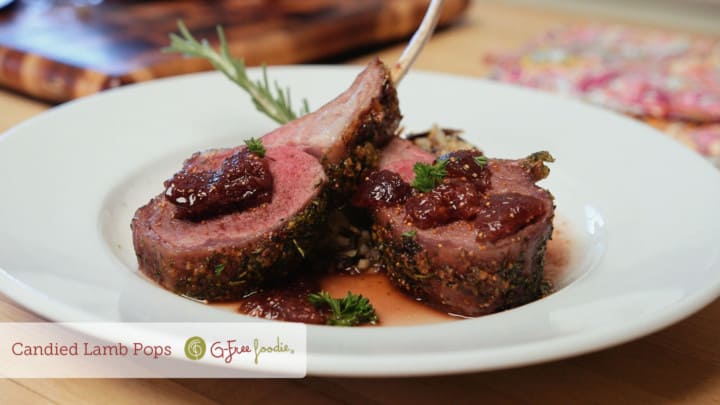 Candied Lamb Lollipops With Fig-Port Reduction Sauce