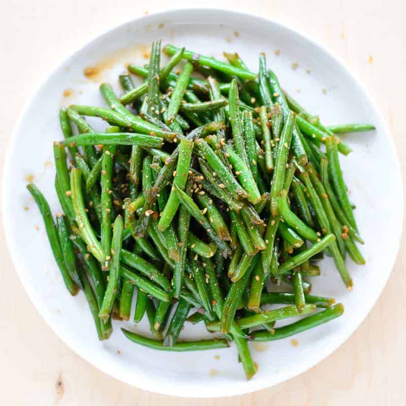 Asian style stir-fried green beans