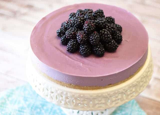 raw vegan blackberry cheesecake