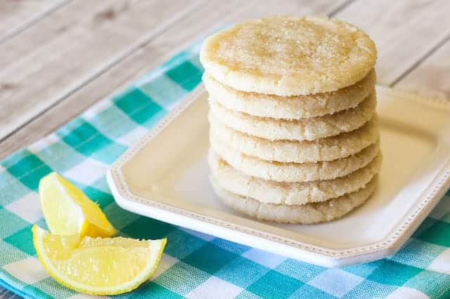 chewy lemon sugar cookies | gluten free + vegan