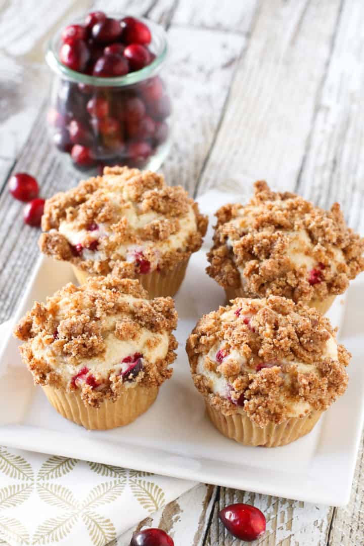 Vegan Gluten-Free Cranberry Coffee Cake Muffins