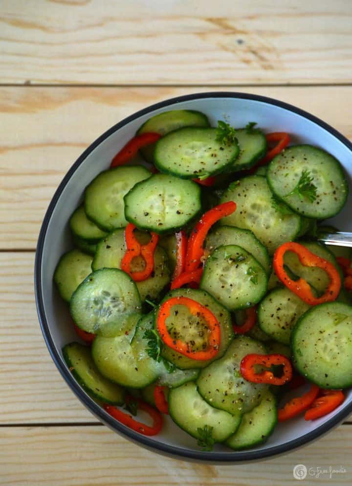 Simple Gluten-Free Cucumber Salad
