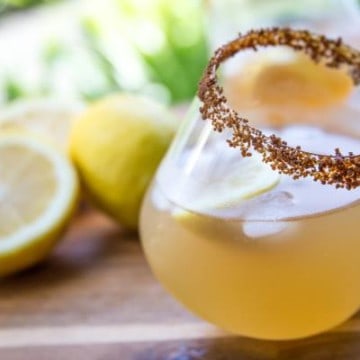 lemon coconut water cocktail