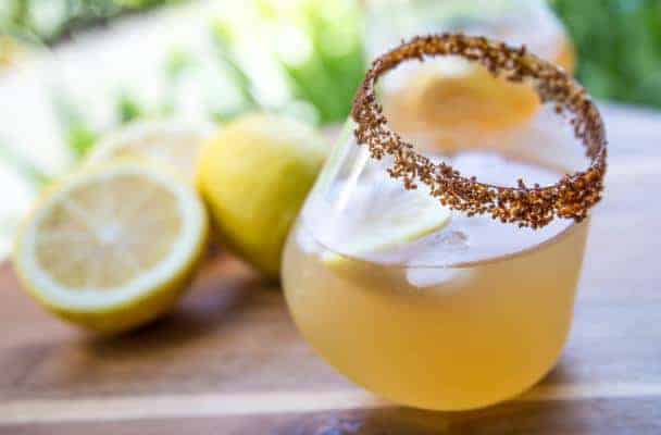 lemon coconut water cocktail