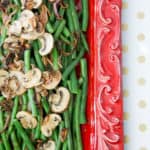 Sautéed Green Beans with Mushrooms and Crispy Shallots