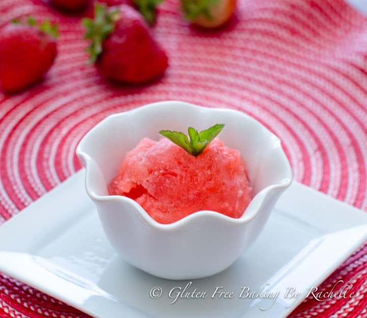 Homemade Strawberry Lemon Sorbet | Rachelle, Footloose And Gluten Free