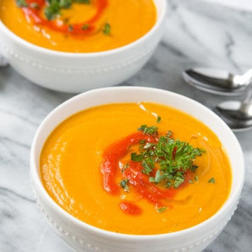 warming root vegetable and tumeric soup