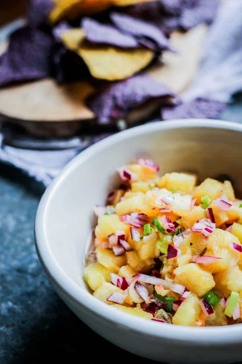Grilled Pineapple Salsa Recipe with Ginger