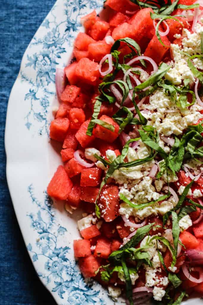 summer watermelon and feta cheese salad recipe