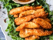 Grain Free Chicken Strips with Tangy Apricot Mustard Sauce