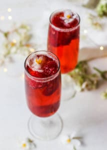 sparkling wine raspberry cocktail