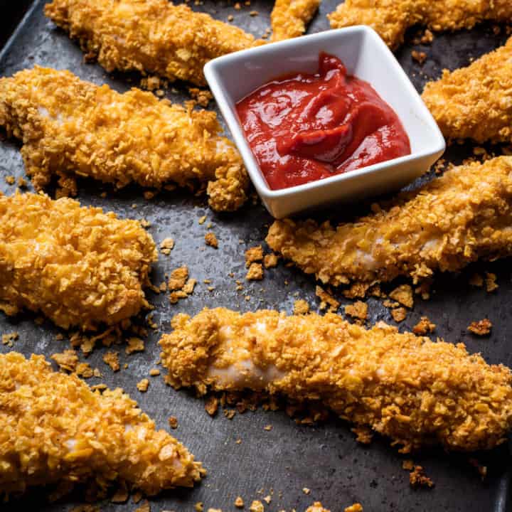 Easy + Crunchy Baked Chicken Strips - G-Free Foodie