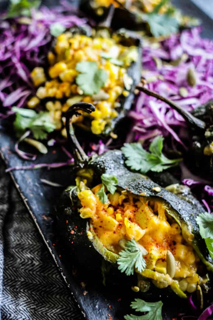 Corn Stuffed Poblano Peppers recipe