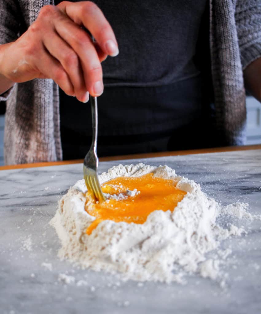 making gluten-free pasta recipe by hand