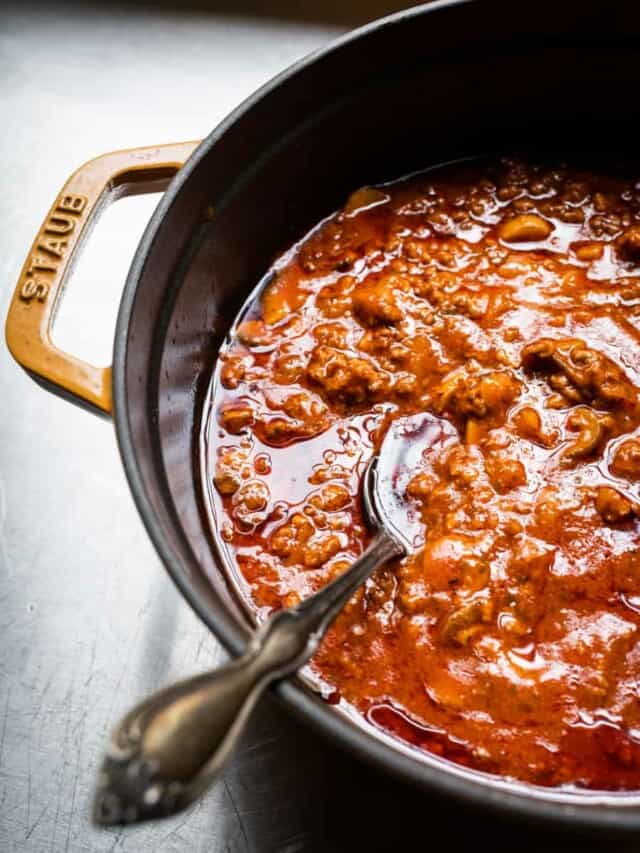 homemade Traditional Meat Sauce recipe
