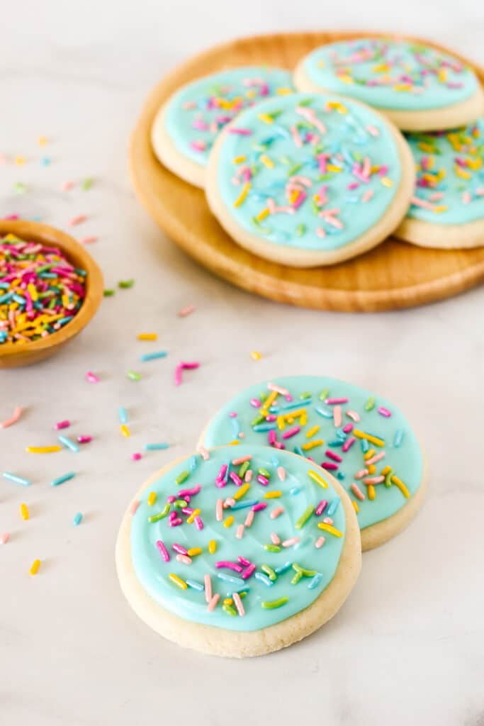 vegan frosted sugar cookies
