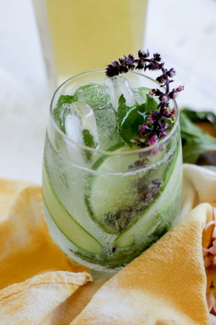 Amazing Cucumber Cocktail Recipe: Cucumber Herb Wine Spritzer