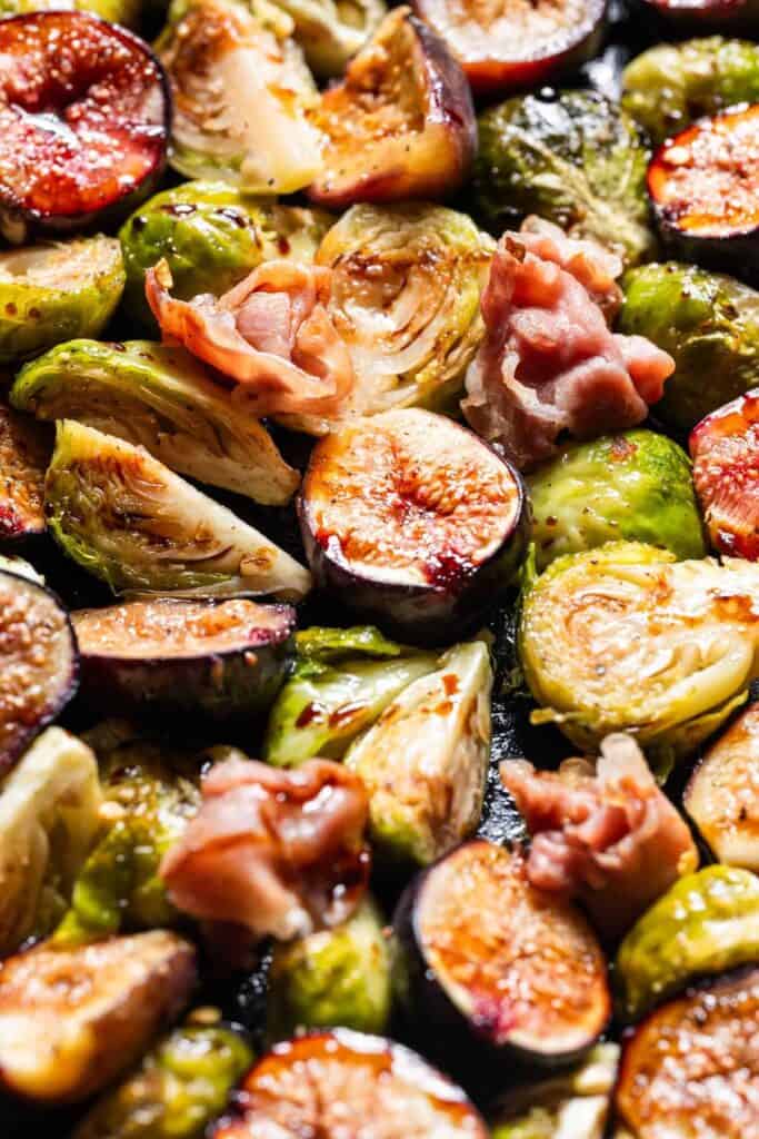 roasted brussels sprouts with figs
